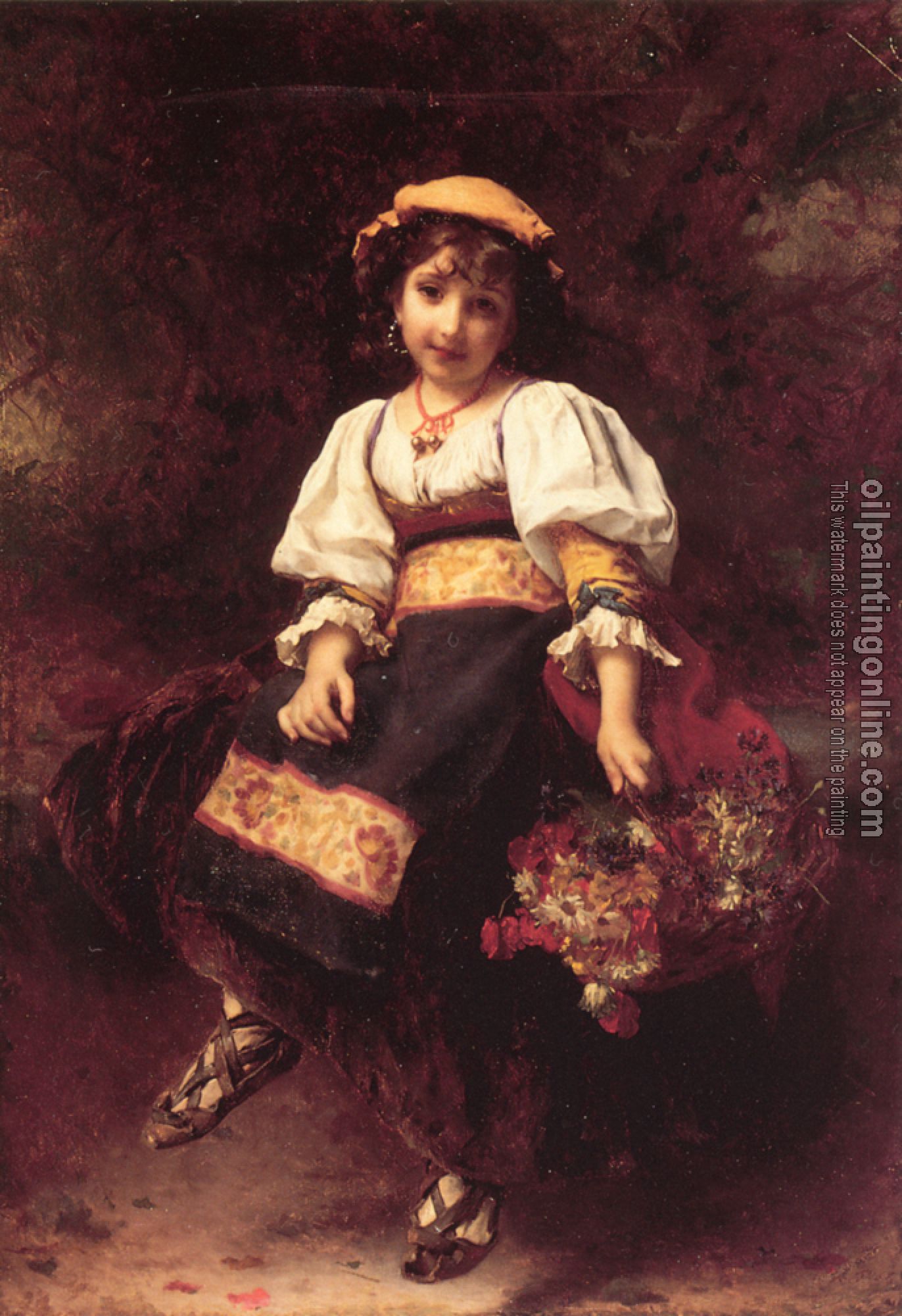Piot, Etienne Adolphe - The Flower Seller